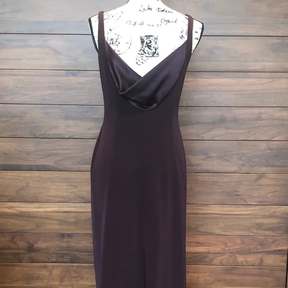 Sleeveless Floor Length Dress with Drape Back - Picture 3 of 3